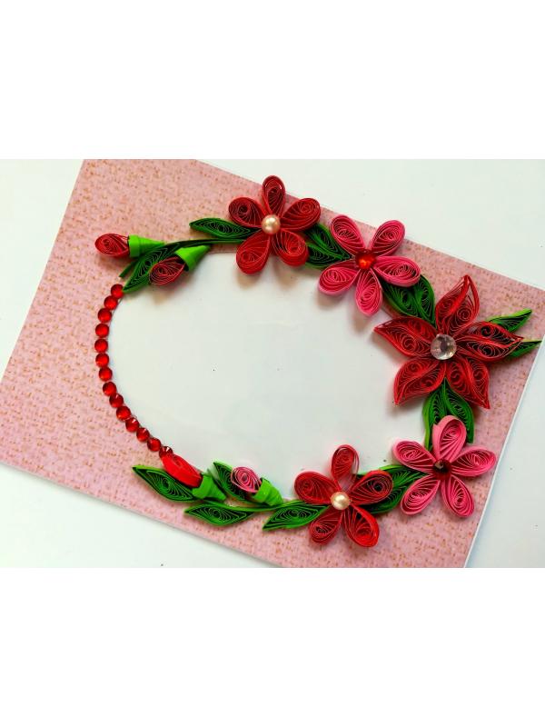 Buy Red Themed Photo Frame Greeting Card